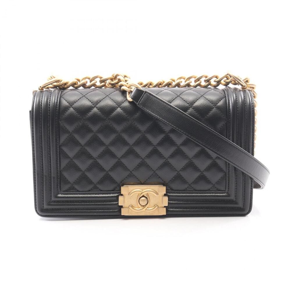 Chanel Boy Shoulder Bag/Handbag, Caviar Leather (Grained Calfskin), Women's, ...